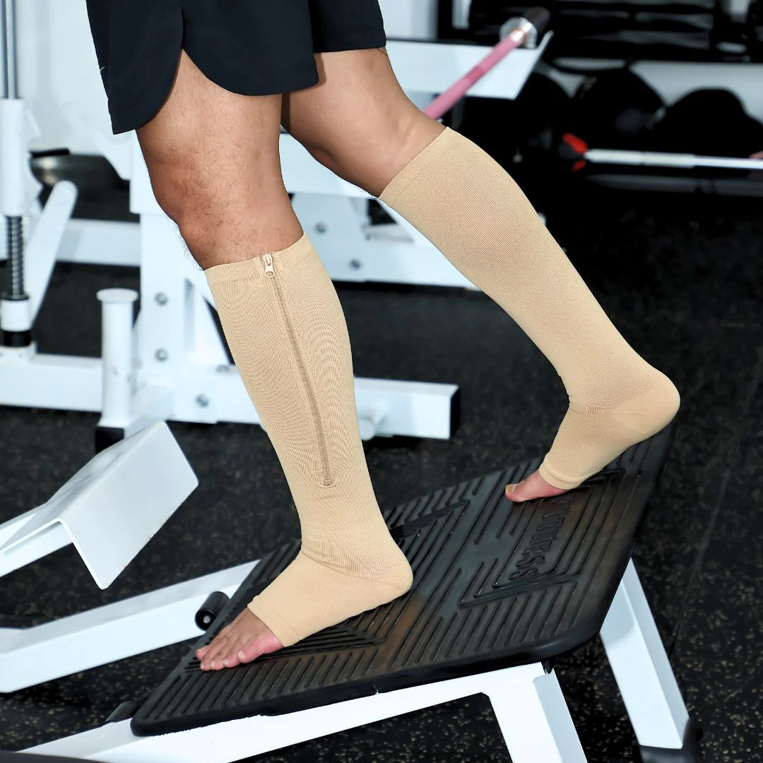 Zipper Toeless Compression Socks - Image 4